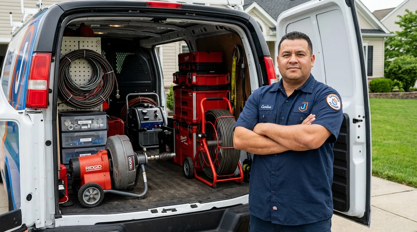 Professional drain cleaning equipment and Johns Plumbing LLC plumber in Abilene
